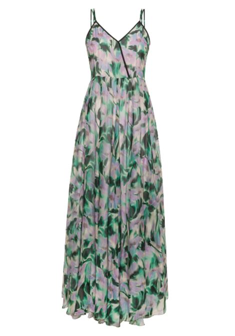 Anversa Dress lungo floreale in voile di viscosa e seta  SEMICOUTURE ATTIC AND BARN | Vestiti | MATDR009AT217669
